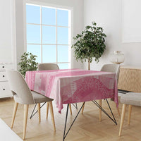 Polynesian Tribal Pattern Patchwork Picturesque Tablecloth Rose Pink