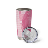 Polynesian Tribal Pattern Patchwork Picturesque Tumbler Cup Rose Pink