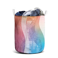Polynesian Tribal Pattern Patchwork Picturesque Laundry Basket Holographic