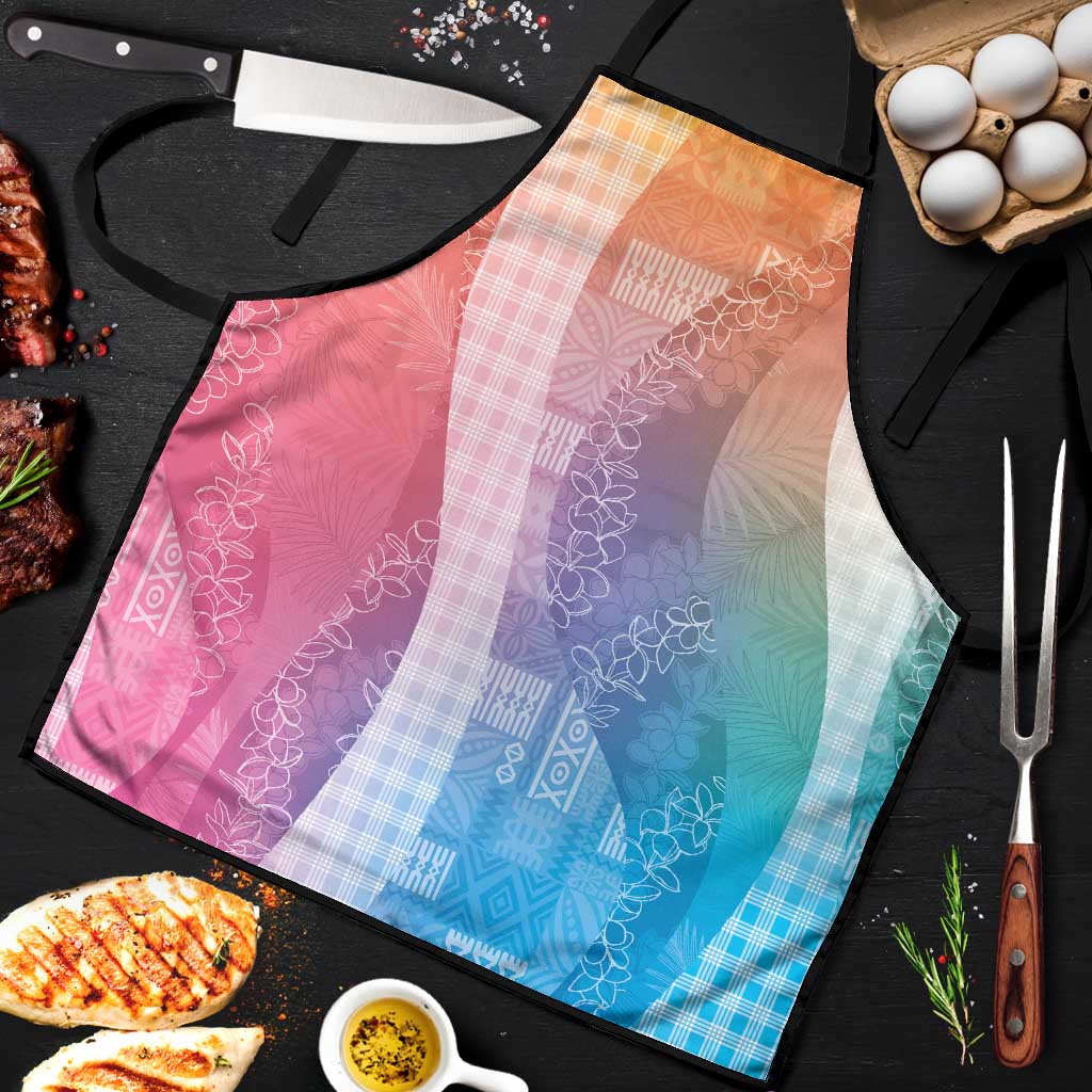 Polynesian Tribal Pattern Patchwork Picturesque Apron Holographic