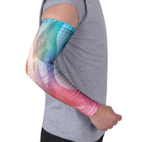 Polynesian Tribal Pattern Patchwork Picturesque Arm Sleeves Holographic