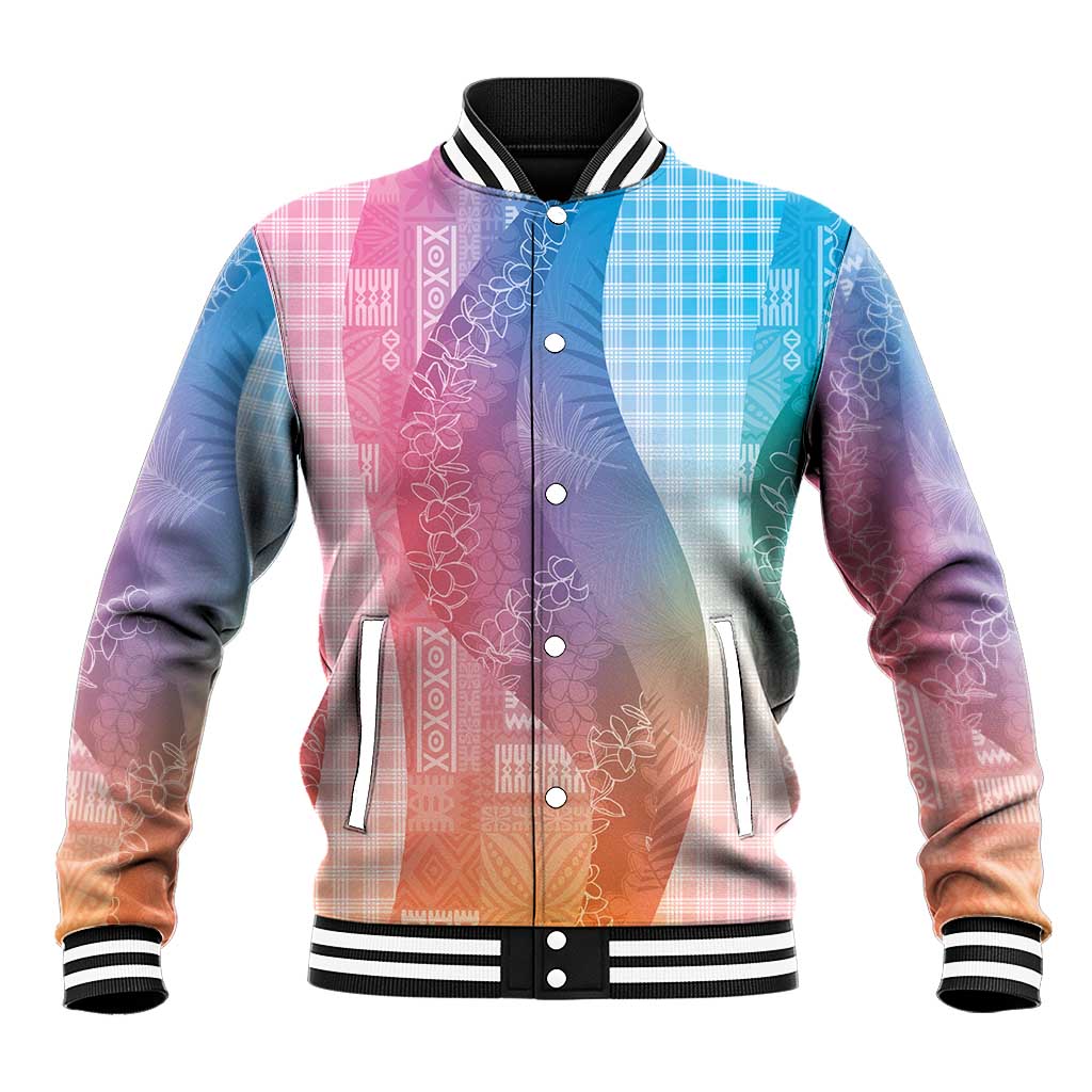 Polynesian Tribal Pattern Patchwork Picturesque Baseball Jacket Holographic