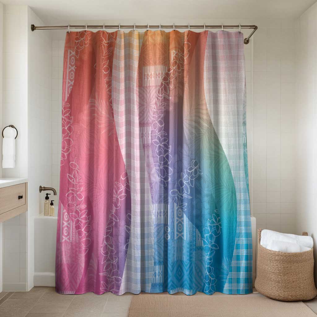 Polynesian Tribal Pattern Patchwork Picturesque Bathroom Set Holographic