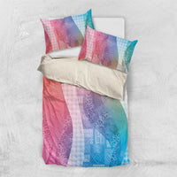 Polynesian Tribal Pattern Patchwork Picturesque Bedding Set Holographic