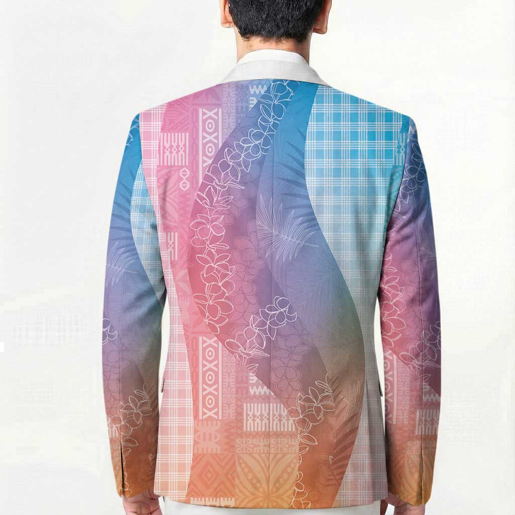 Polynesian Tribal Pattern Patchwork Picturesque Blazer Holographic
