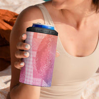 Polynesian Tribal Pattern Patchwork Picturesque 4 in 1 Can Cooler Tumbler Holographic