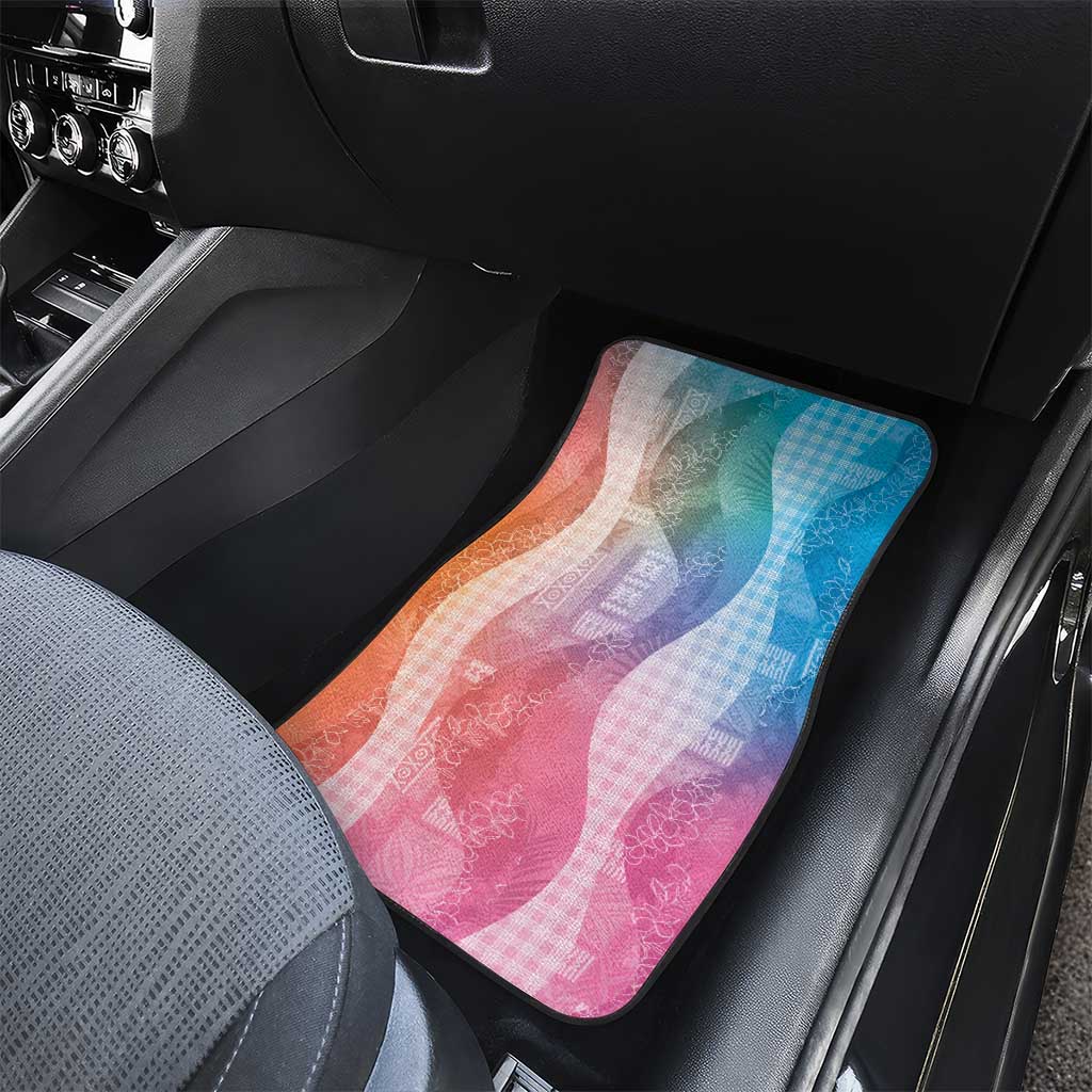 Polynesian Tribal Pattern Patchwork Picturesque Car Mats Holographic