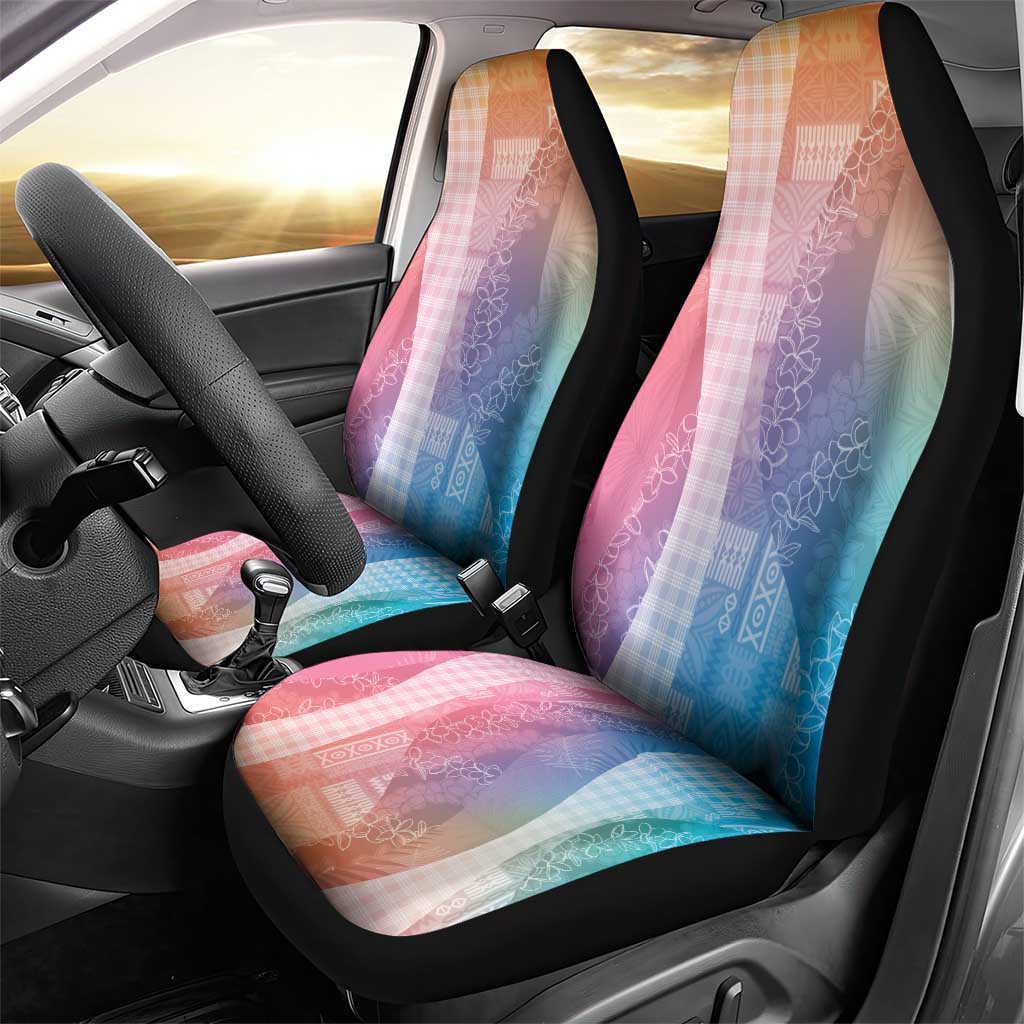 Polynesian Tribal Pattern Patchwork Picturesque Car Seat Cover Holographic