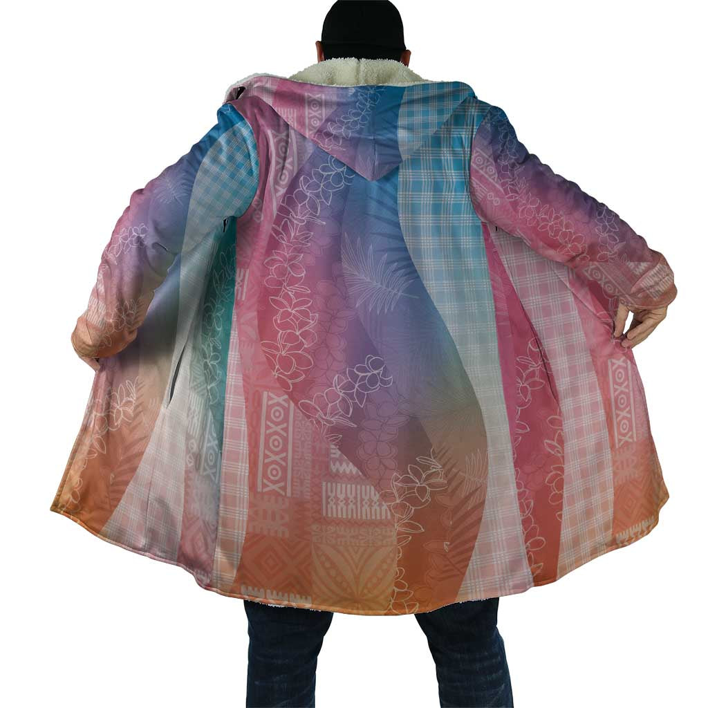 Polynesian Tribal Pattern Patchwork Picturesque Cloak Holographic
