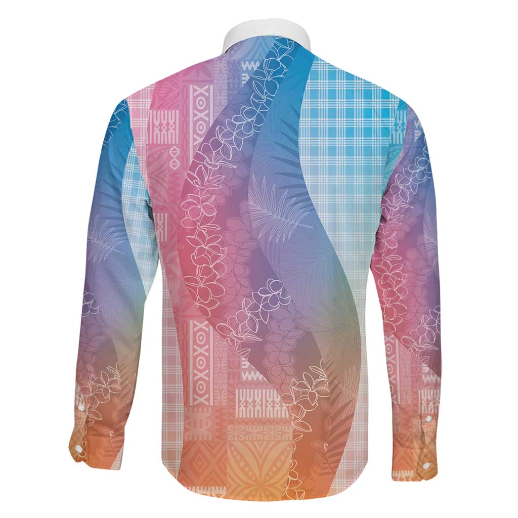 Polynesian Tribal Pattern Patchwork Picturesque Family Matching Short Sleeve Bodycon Dress and Hawaiian Shirt Holographic