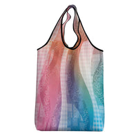 Polynesian Tribal Pattern Patchwork Picturesque Grocery Bag Holographic