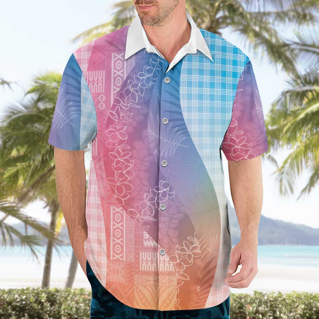 Polynesian Tribal Pattern Patchwork Picturesque Hawaiian Shirt Holographic