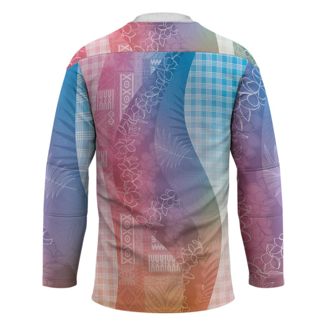 Polynesian Tribal Pattern Patchwork Picturesque Hockey Jersey Holographic