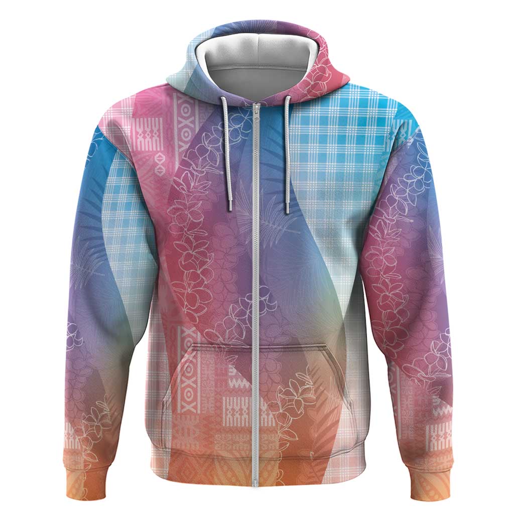 Polynesian Tribal Pattern Patchwork Picturesque Hoodie Holographic