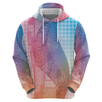 Polynesian Tribal Pattern Patchwork Picturesque Hoodie Holographic