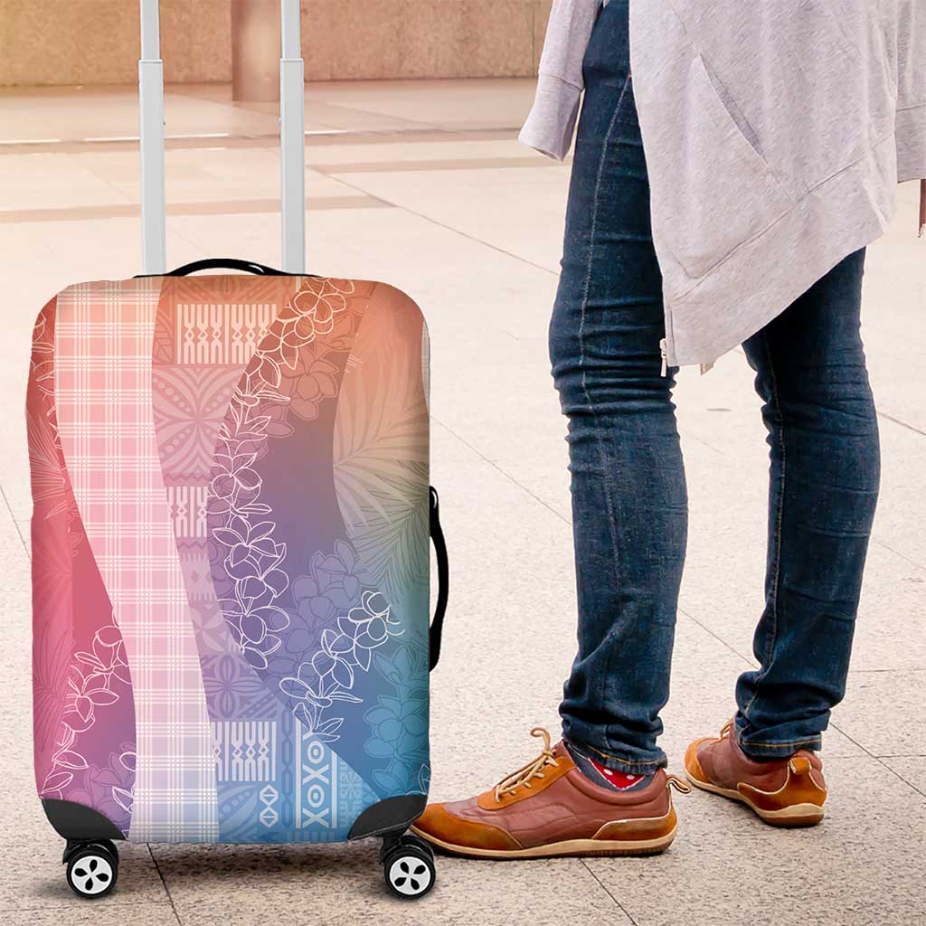 Polynesian Tribal Pattern Patchwork Picturesque Luggage Cover Holographic
