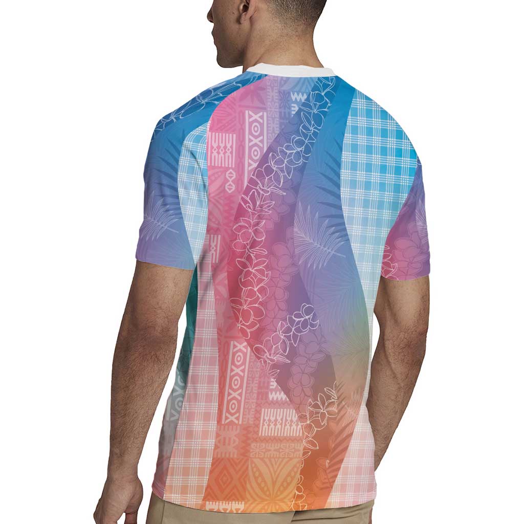 Polynesian Tribal Pattern Patchwork Picturesque Rugby Jersey Holographic