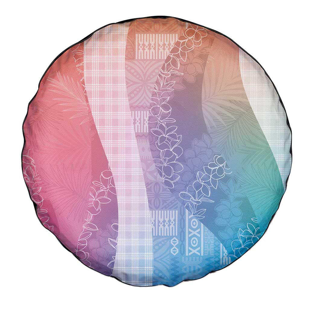Polynesian Tribal Pattern Patchwork Picturesque Spare Tire Cover Holographic