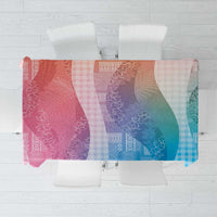 Polynesian Tribal Pattern Patchwork Picturesque Tablecloth Holographic
