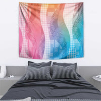 Polynesian Tribal Pattern Patchwork Picturesque Tapestry Holographic