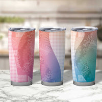 Polynesian Tribal Pattern Patchwork Picturesque Tumbler Cup Holographic