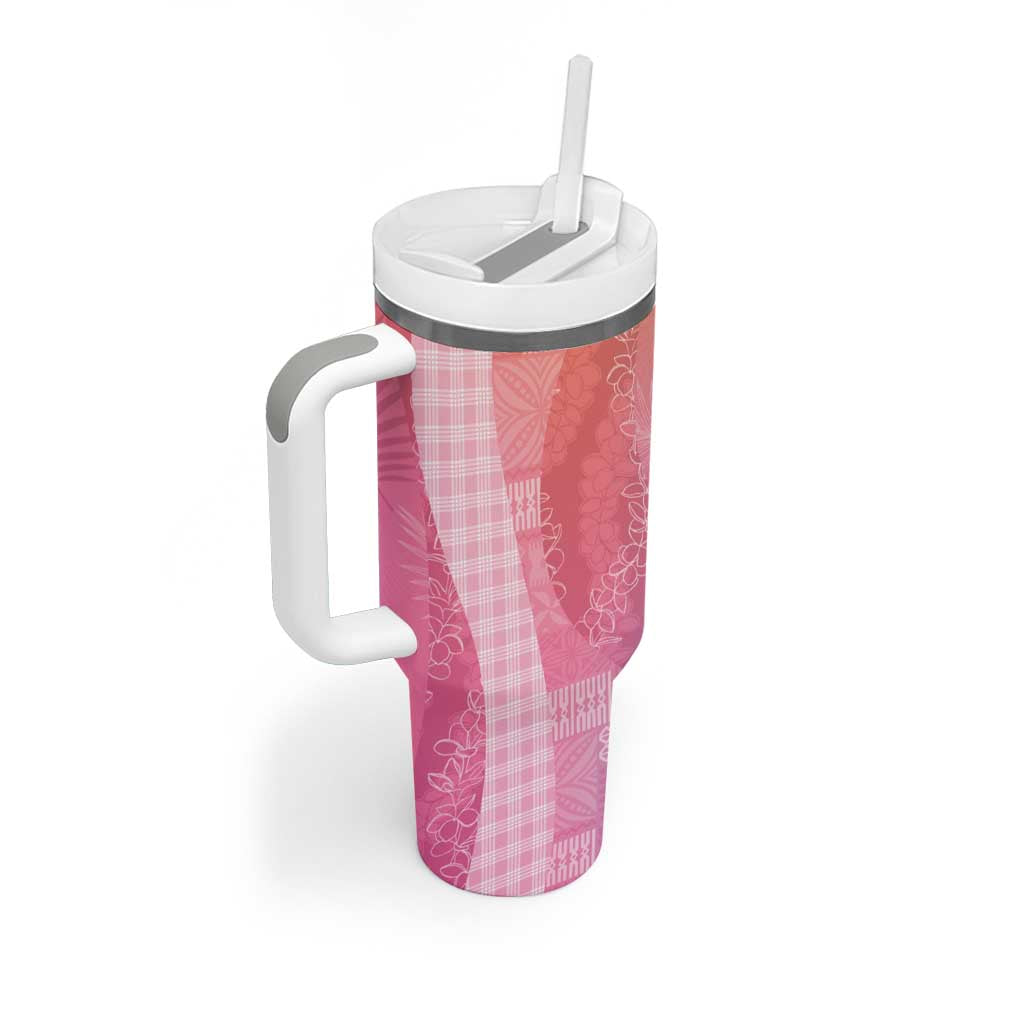 Polynesian Tribal Pattern Patchwork Picturesque Tumbler With Handle Holographic