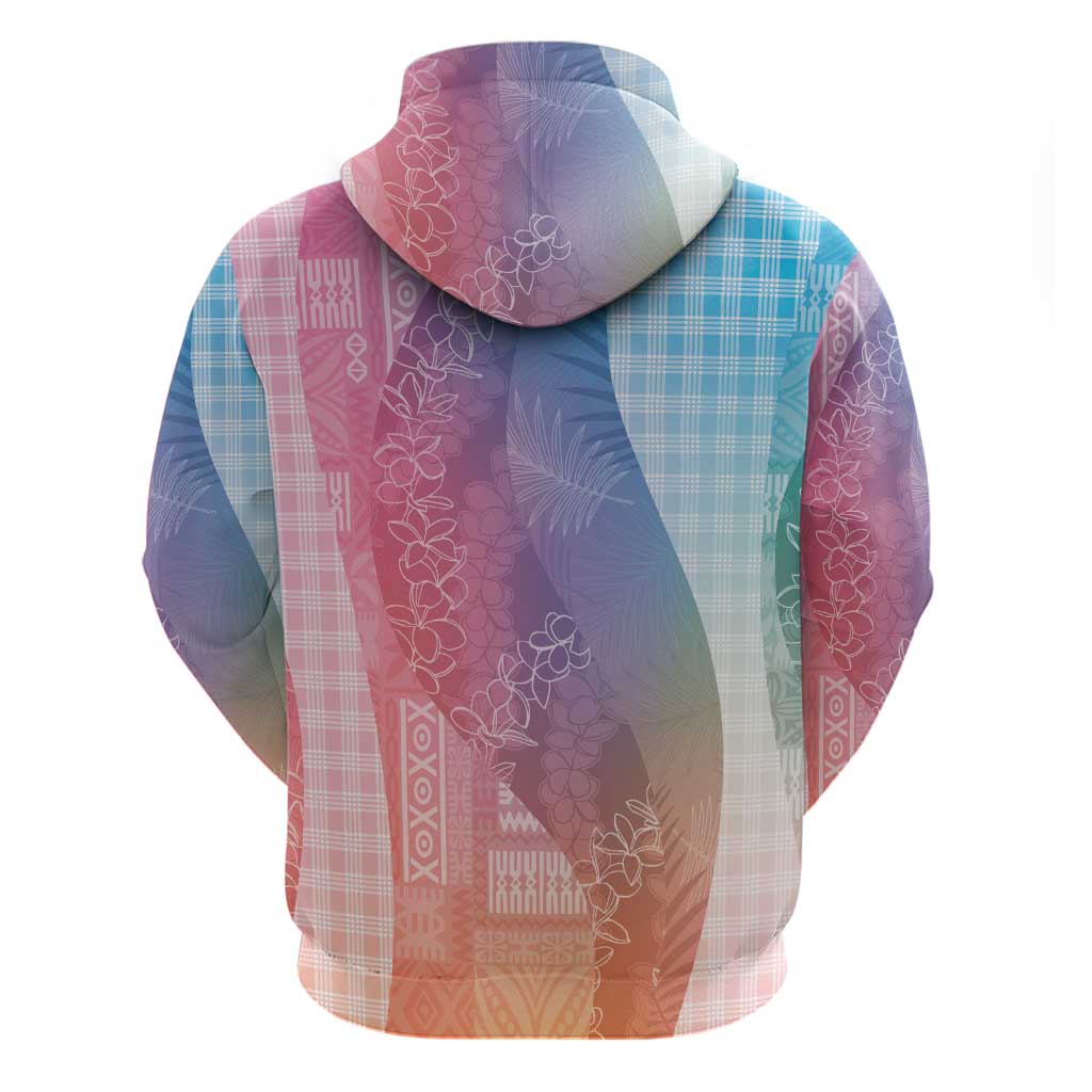 Polynesian Tribal Pattern Patchwork Picturesque Zip Hoodie Holographic