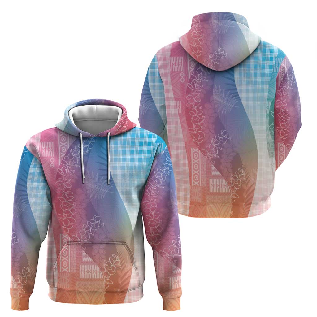 Polynesian Tribal Pattern Patchwork Picturesque Zip Hoodie Holographic