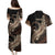 Personalized Solomon Islands Crocodile Couples Matching Puletasi and Hawaiian Shirt Hapi Isles - Independence Anniversary