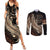 Personalized Solomon Islands Crocodile Couples Matching Summer Maxi Dress and Long Sleeve Button Shirt Hapi Isles - Independence Anniversary