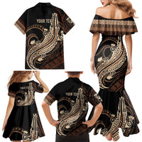 Personalized Solomon Islands Crocodile Family Matching Mermaid Dress and Hawaiian Shirt Hapi Isles - Independence Anniversary