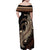 Personalized Solomon Islands Crocodile Family Matching Off Shoulder Maxi Dress and Hawaiian Shirt Hapi Isles - Independence Anniversary