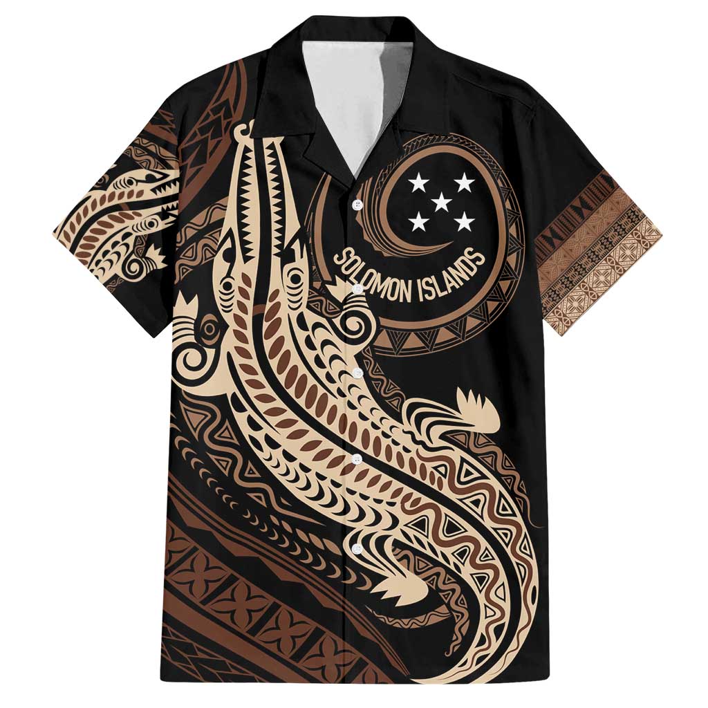 Personalized Solomon Islands Crocodile Family Matching Tank Maxi Dress and Hawaiian Shirt Hapi Isles - Independence Anniversary