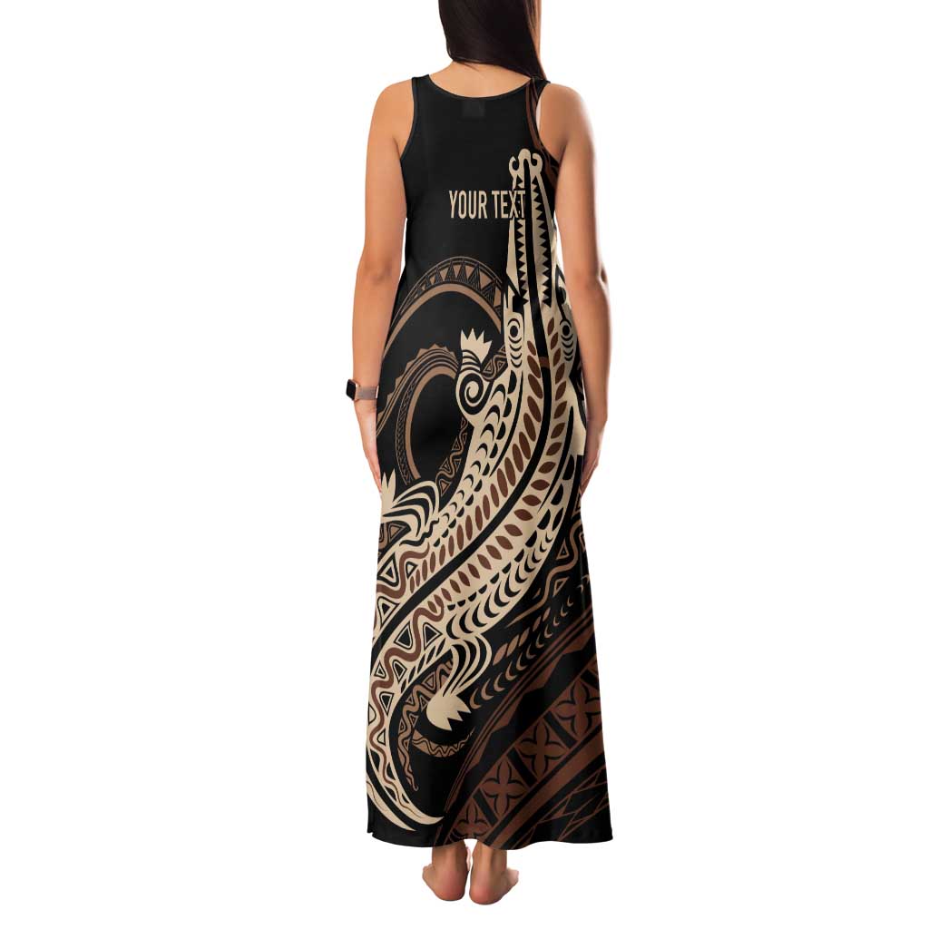 Personalized Solomon Islands Crocodile Family Matching Tank Maxi Dress and Hawaiian Shirt Hapi Isles - Independence Anniversary