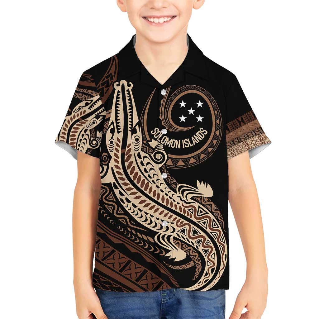 Personalized Solomon Islands Crocodile Family Matching Tank Maxi Dress and Hawaiian Shirt Hapi Isles - Independence Anniversary
