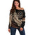 Personalized Solomon Islands Crocodile Off Shoulder Sweater Hapi Isles - Independence Anniversary