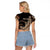 Personalized Solomon Islands Crocodile Raglan Cropped T Shirt Hapi Isles - Independence Anniversary