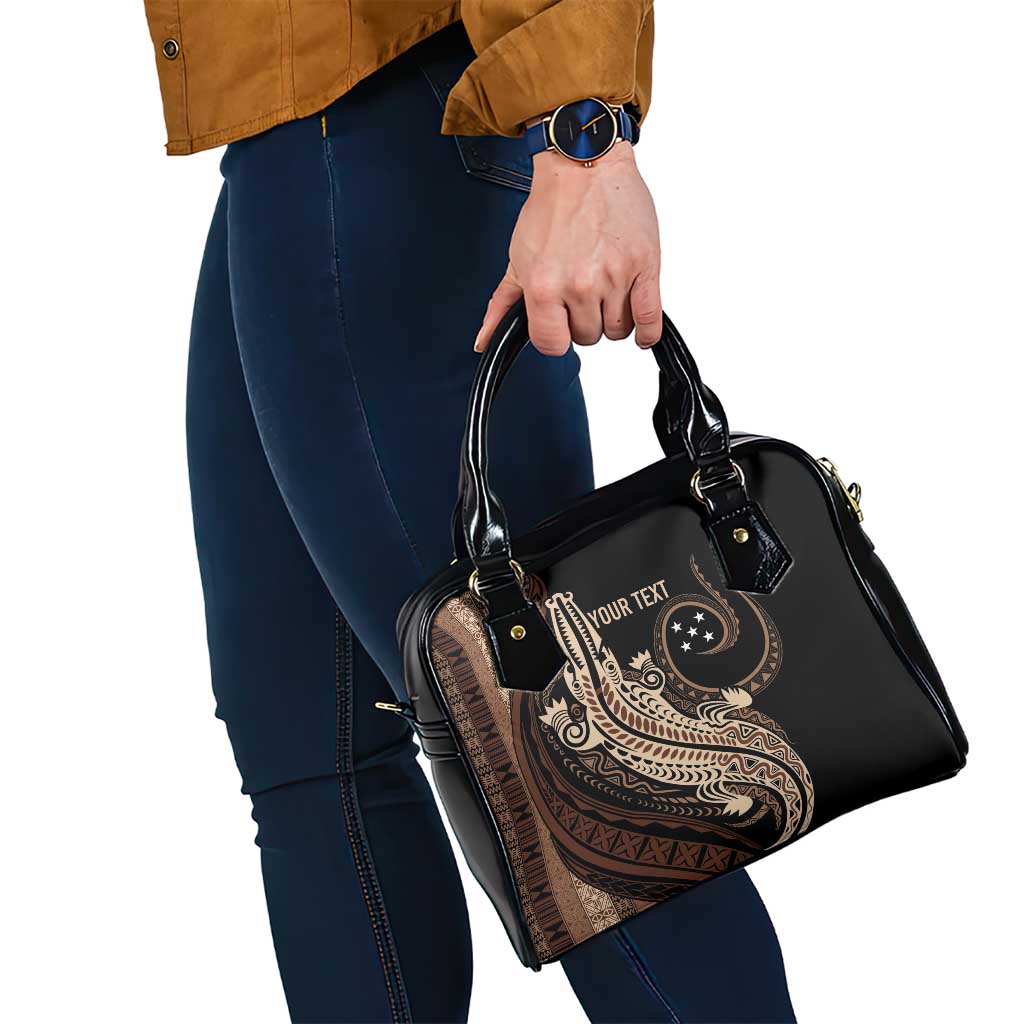 Personalized Solomon Islands Crocodile Shoulder Handbag Hapi Isles - Independence Anniversary