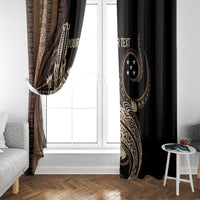 Personalized Solomon Islands Crocodile Window Curtain Hapi Isles - Independence Anniversary