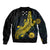 Personalized Solomon Islands Independence Anniversary Bomber Jacket Crocodile Mix Tapa