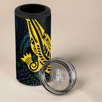 Personalized Solomon Islands Independence Anniversary 4 in 1 Can Cooler Tumbler Crocodile Mix Tapa LT7 - Polynesian Pride