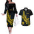 Personalized Solomon Islands Independence Anniversary Couples Matching Off The Shoulder Long Sleeve Dress and Hawaiian Shirt Crocodile Mix Tapa