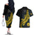 Personalized Solomon Islands Independence Anniversary Couples Matching Off The Shoulder Long Sleeve Dress and Hawaiian Shirt Crocodile Mix Tapa