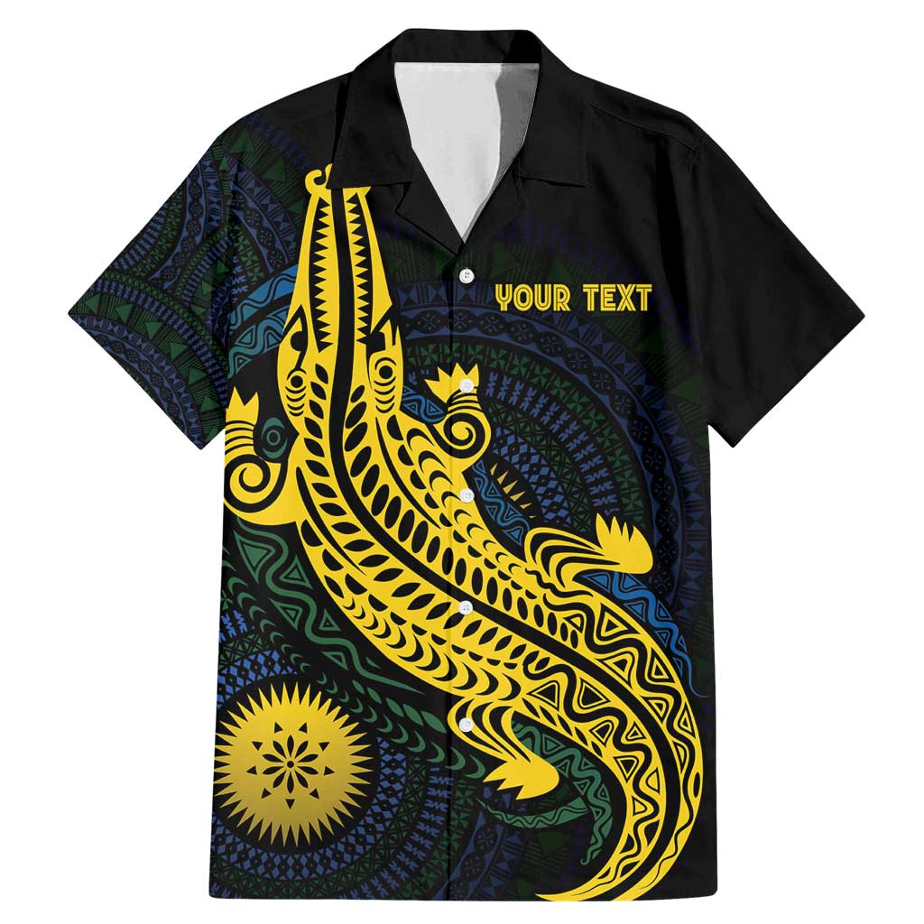 Personalized Solomon Islands Independence Anniversary Family Matching Mermaid Dress and Hawaiian Shirt Crocodile Mix Tapa LT7 Dad's Shirt - Short Sleeve Colorful - Polynesian Pride