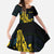 Personalized Solomon Islands Independence Anniversary Family Matching Off The Shoulder Long Sleeve Dress and Hawaiian Shirt Crocodile Mix Tapa
