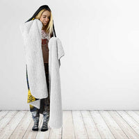 Personalized Solomon Islands Independence Anniversary Hooded Blanket Crocodile Mix Tapa