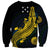 Personalized Solomon Islands Independence Anniversary Sweatshirt Crocodile Mix Tapa