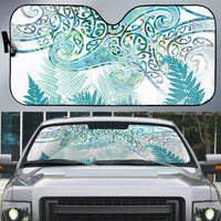 Aotearoa Maori Koru Curves Auto Sun Shade Mossy Paua Shell
