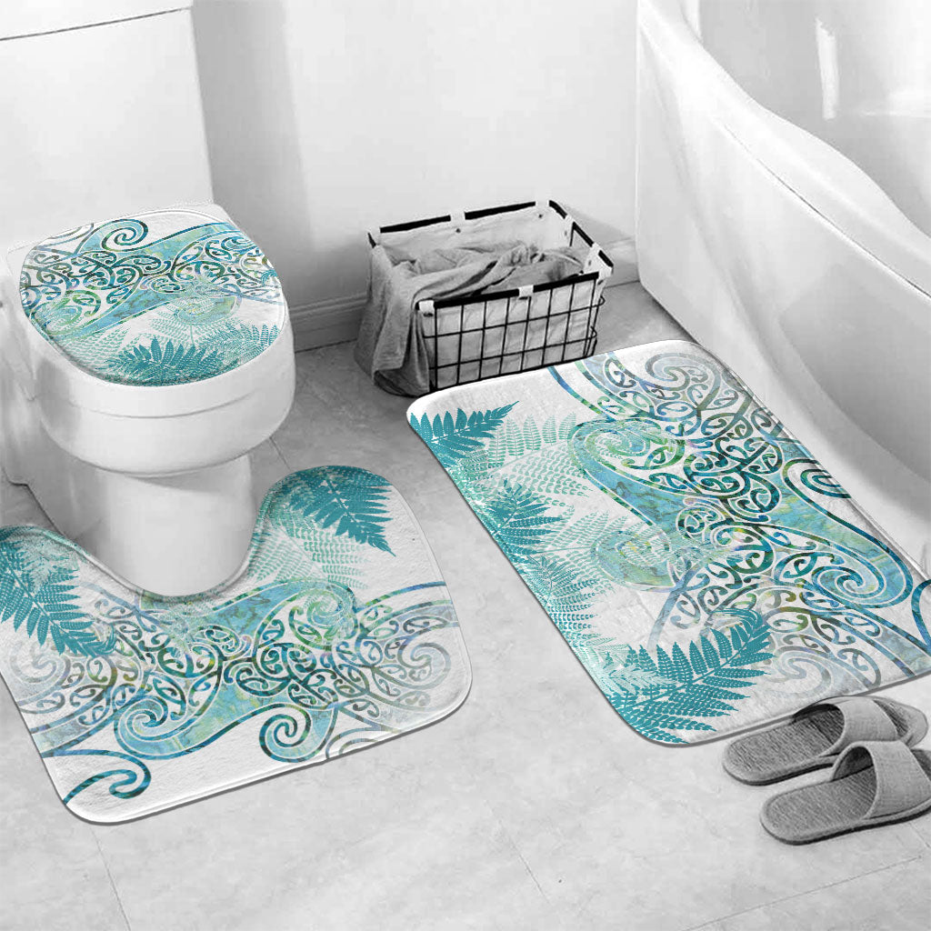 Aotearoa Maori Koru Curves Bathroom Set Mossy Paua Shell