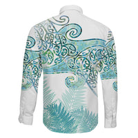 Aotearoa Maori Koru Curves Family Matching Mermaid Dress and Hawaiian Shirt Mossy Paua Shell